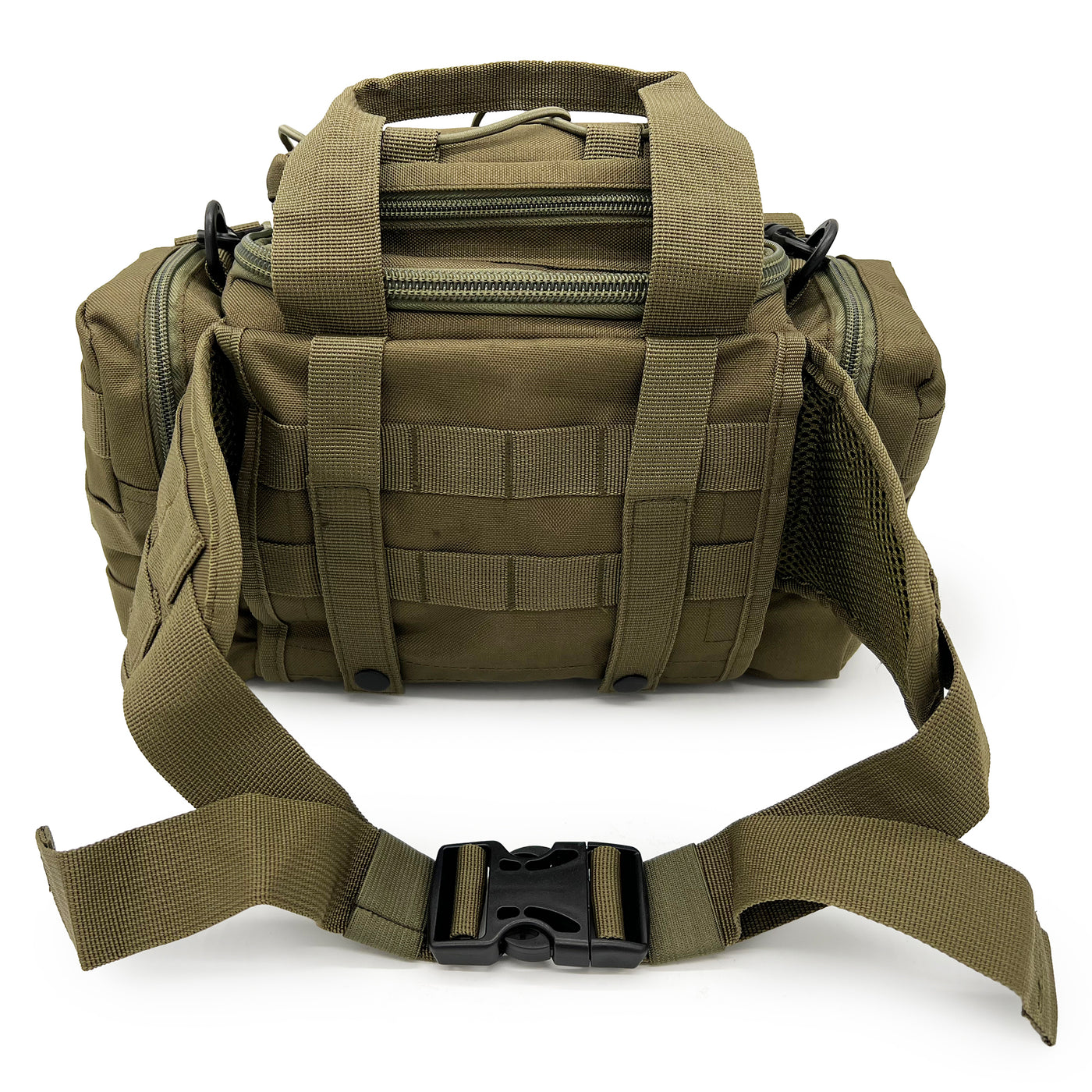 FIELDCRAFT Compact Tactical Range Bag with Military MOLLE, Waist or Shoulder Strap to Pack Gear Pistol Handguns Gun Ammo