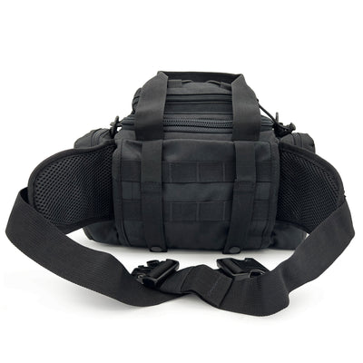 FIELDCRAFT Compact Tactical Range Bag with Military MOLLE, Waist or Shoulder Strap to Pack Gear Pistol Handguns Gun Ammo