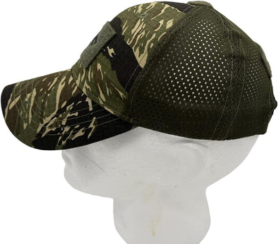 FIELDCRAFT Adjustable Tactical MACV-SOG Trucker Hat - Tiger Stripe Camo