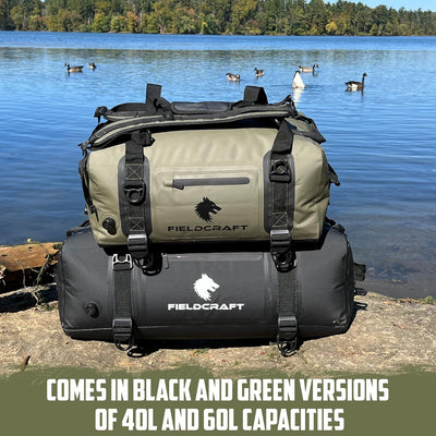 FIELDCRAFT SEA WOLF Waterproof Duffel Bag (Green, Black, 40L and 60L)