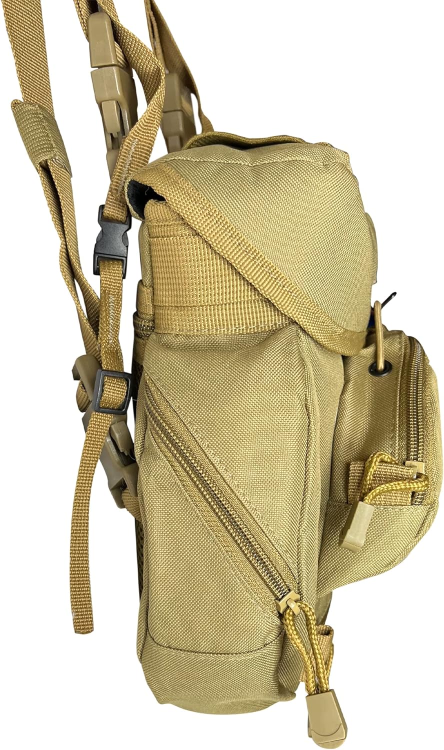 FIELDCRAFT Binocular Harness Chest Pack Field Pack Case for Men and Women for Binos Cameras Optics Rangefinder Gear Green (Coyote Brown)