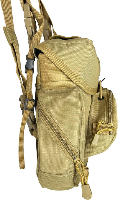 FIELDCRAFT Binocular Harness Chest Pack Field Pack Case for Men and Women for Binos Cameras Optics Rangefinder Gear Green (Coyote Brown)