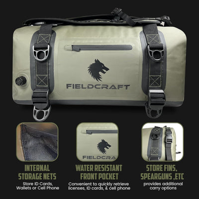 FIELDCRAFT SEA WOLF Waterproof Duffel Bag (Green, Black, 40L and 60L)