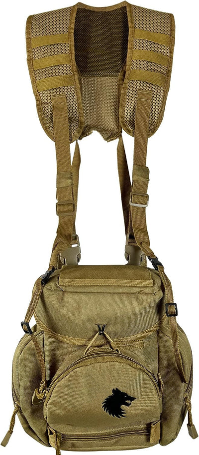 FIELDCRAFT Binocular Harness Chest Pack Field Pack Case for Men and Women for Binos Cameras Optics Rangefinder Gear Green (Green)