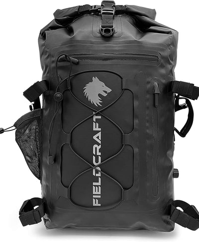 FIELDCRAFT Wayfarer Waterproof Rolltop Backpack Dry Bag for Outdoor, Water Sports, Kayaking, Boating, Camping, Hiking, Scuba Diving, Fishing, Beach, and Lake Activities