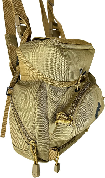 FIELDCRAFT Binocular Harness Chest Pack Field Pack Case for Men and Women for Binos Cameras Optics Rangefinder Gear Green (Coyote Brown)