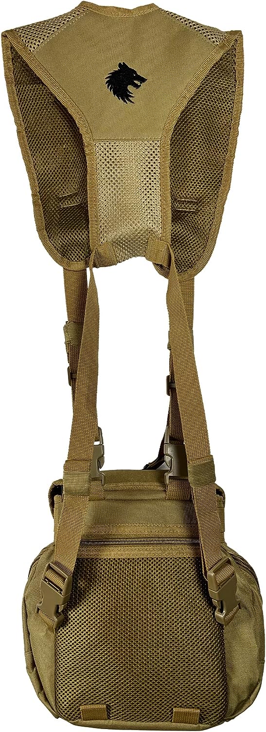 FIELDCRAFT Binocular Harness Chest Pack Field Pack Case for Men and Women for Binos Cameras Optics Rangefinder Gear Green (Green)