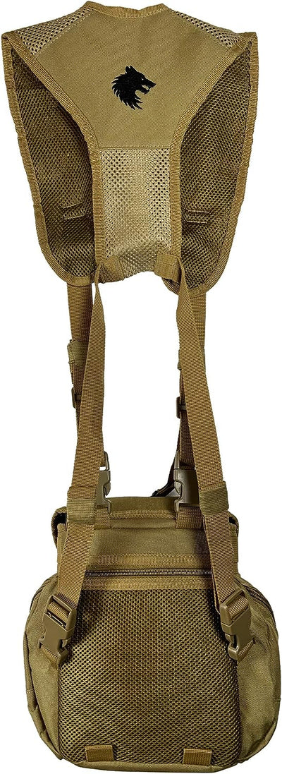 FIELDCRAFT Binocular Harness Chest Pack Field Pack Case for Men and Women for Binos Cameras Optics Rangefinder Gear Green (Green)
