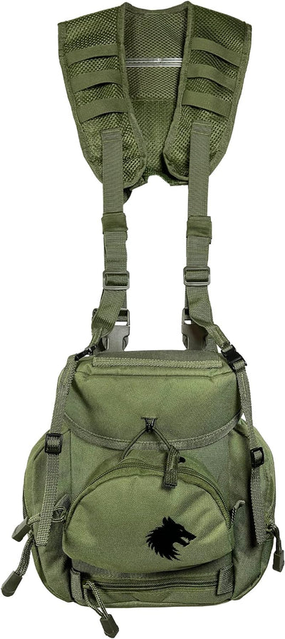 FIELDCRAFT Binocular Harness Chest Pack Field Pack Case for Men and Women for Binos Cameras Optics Rangefinder Gear Green (Coyote Brown)