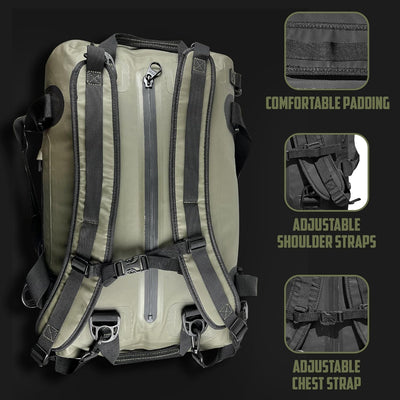 FIELDCRAFT SEA WOLF Waterproof Duffel Bag (Green, Black, 40L and 60L)