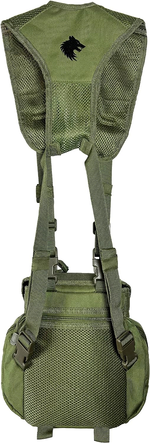 FIELDCRAFT Binocular Harness Chest Pack Field Pack Case for Men and Women for Binos Cameras Optics Rangefinder Gear Green (Green)