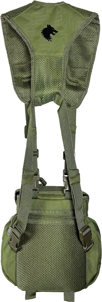 FIELDCRAFT Binocular Harness Chest Pack Field Pack Case for Men and Women for Binos Cameras Optics Rangefinder Gear Green (Green)